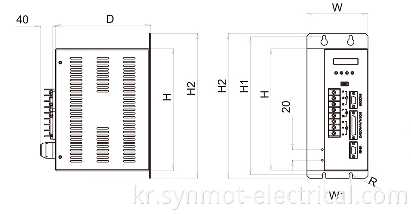 Synmot 1 단계 3 상 AC 220V 2.3KW AC 서보 드라이브 CNC 기계 서보 모터 드라이브